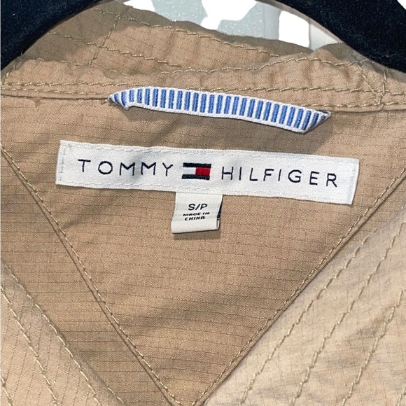 Women’s Tommy Hilfiger Field Jacket Drawstring Waist Long Coat Size Small - Picture 8 of 10